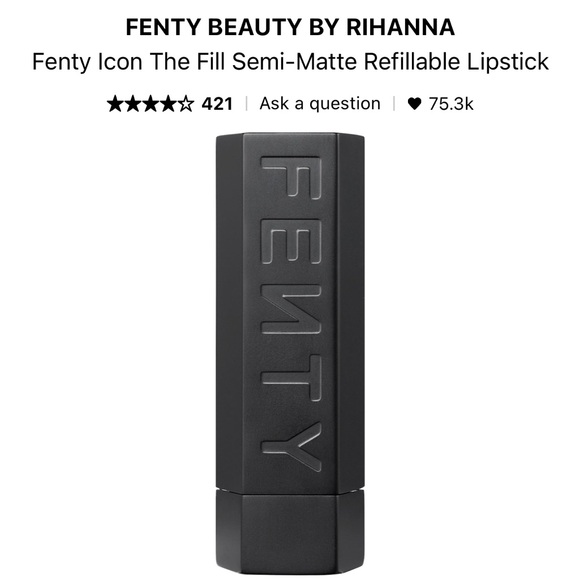 Fenty Semi Matte Lipstick and case - Picture 3 of 4